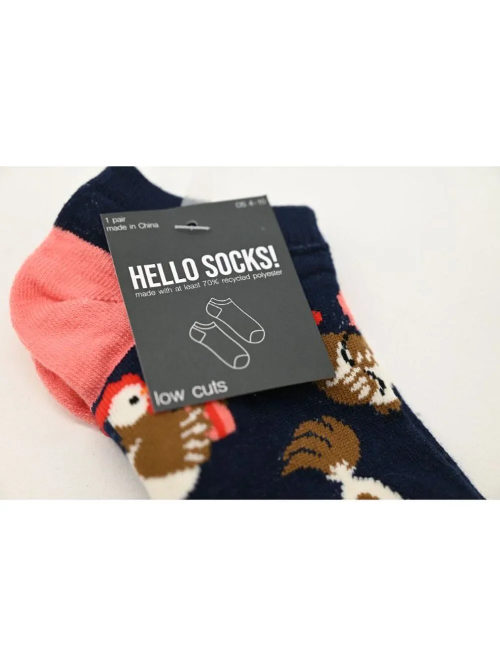 NIP Various Lot Of 4 Pairs Novelty Socks One Size Green Red Navy Pig Chicken
